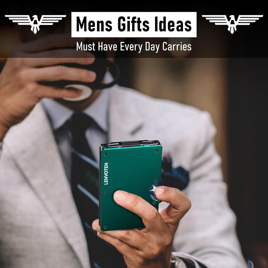 Skinny Card Holder With Money Clip Or Air Tag