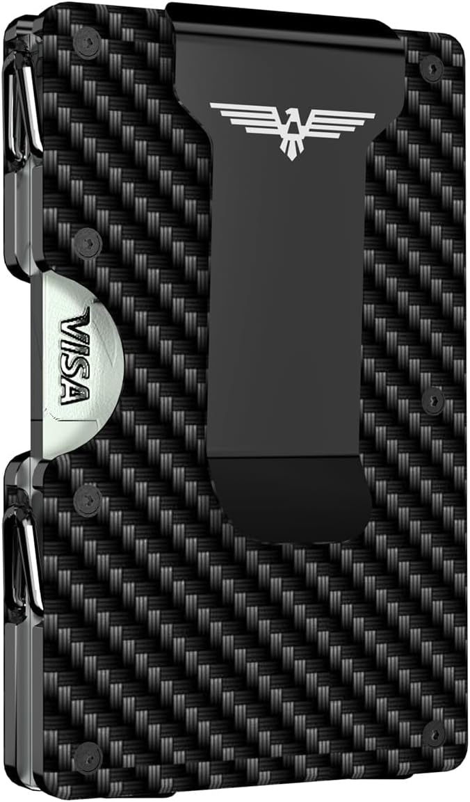 Skinny Card Holder With Money Clip Or Air Tag