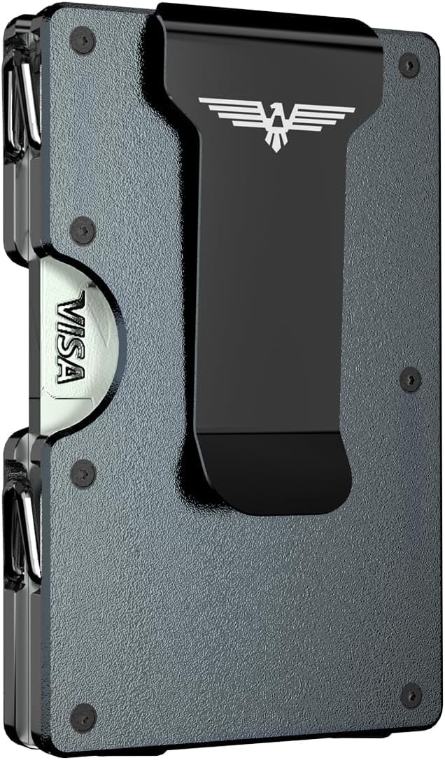 Skinny Card Holder With Money Clip Or Air Tag