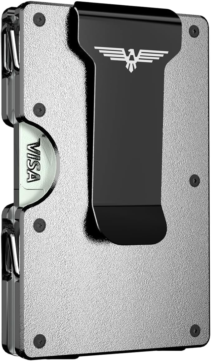 Skinny Card Holder With Money Clip Or Air Tag