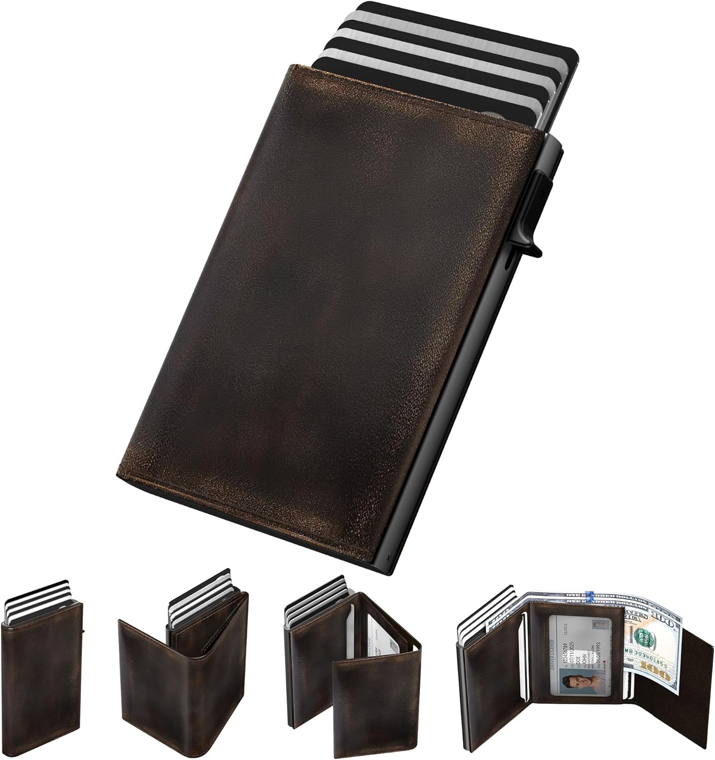 Slim Minimalist Aluminum Card Case Holder