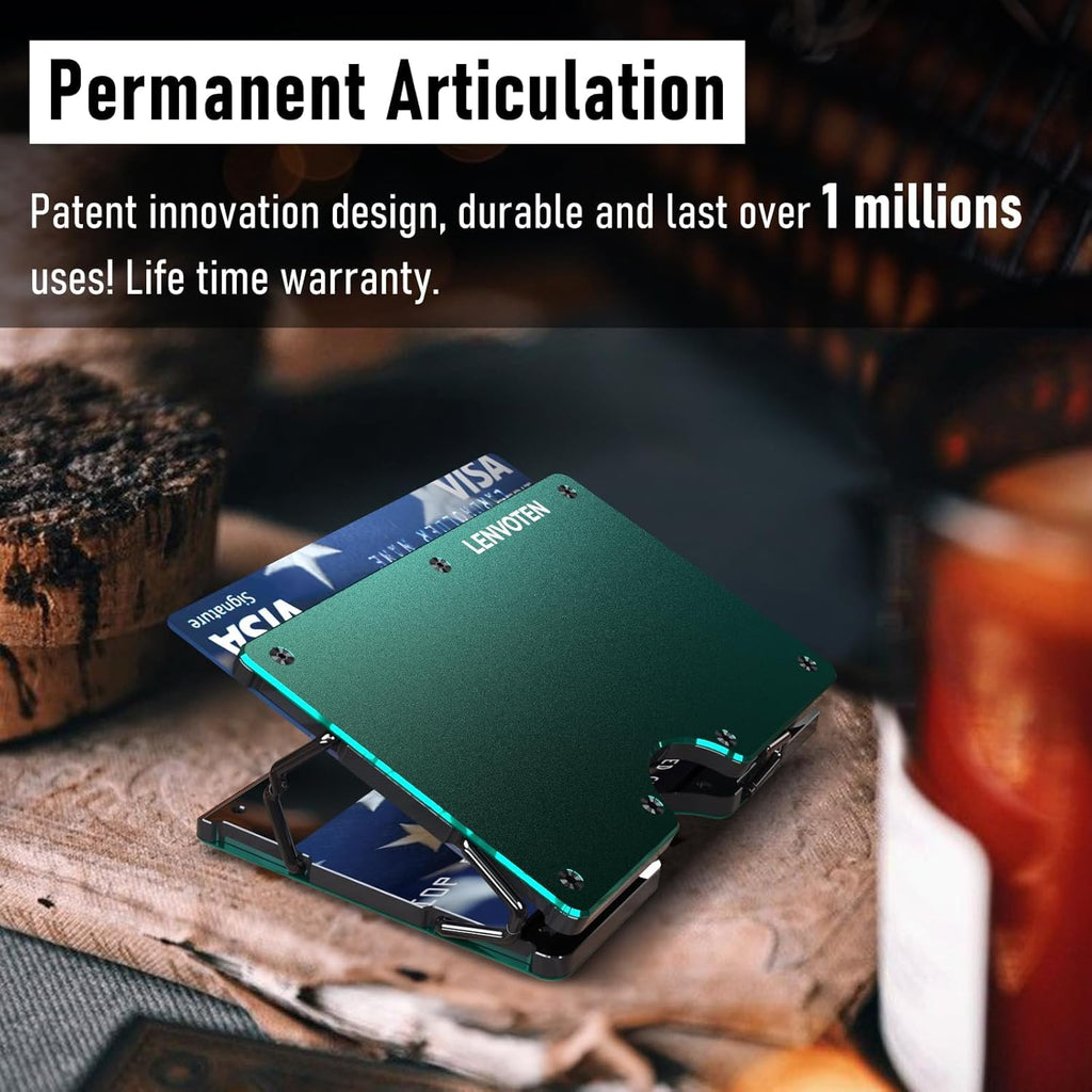 Skinny Card Holder With Money Clip Or Air Tag