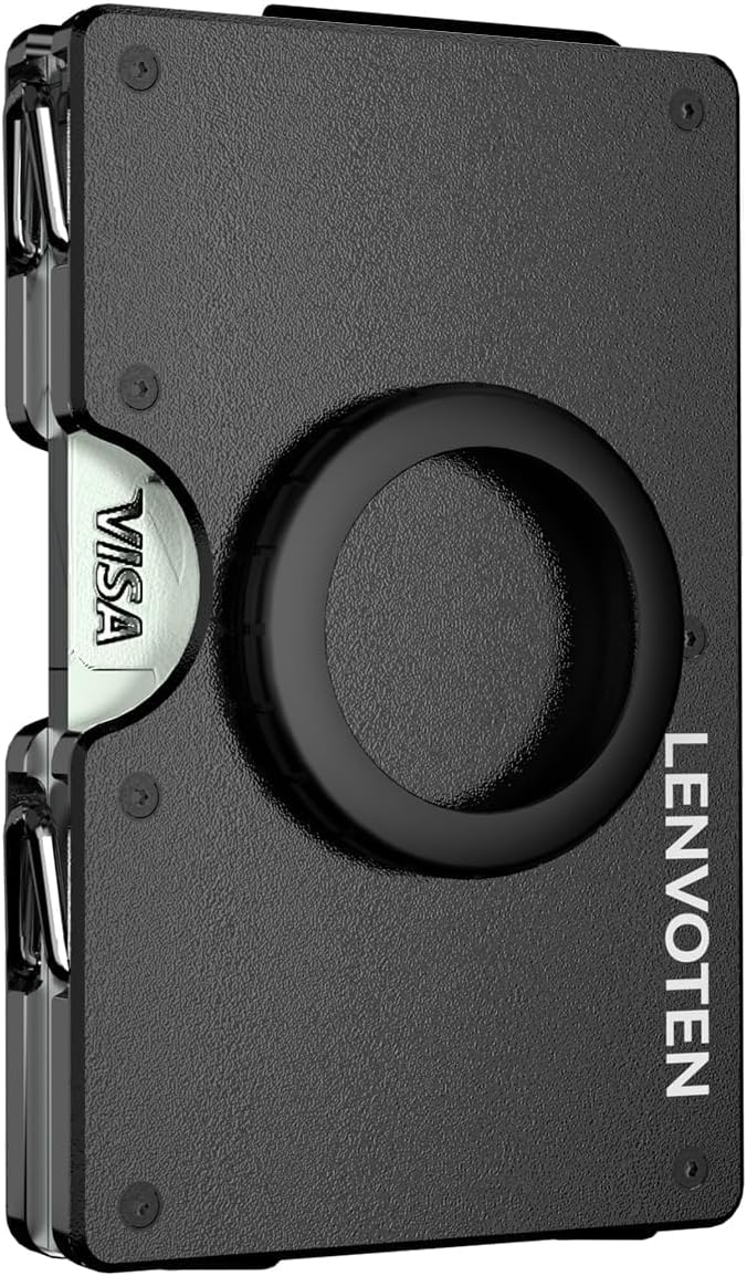 Skinny Card Holder With Money Clip Or Air Tag