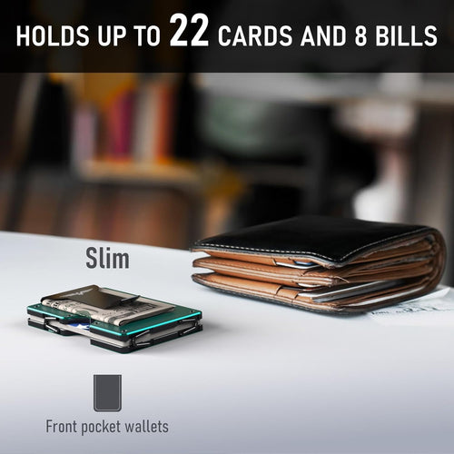 Skinny Card Holder With Money Clip Or Air Tag