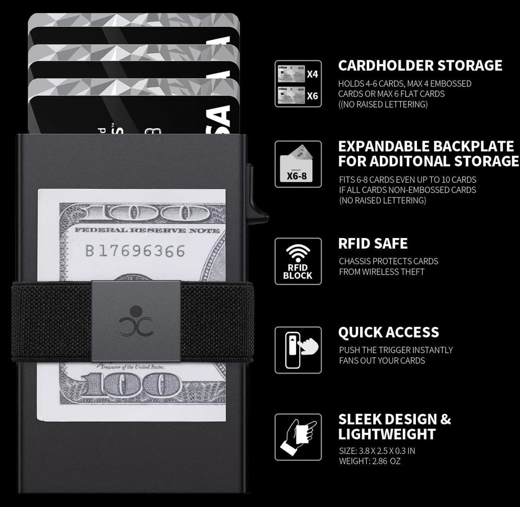 Ultra minimalist Slim Card Holder With Money Band