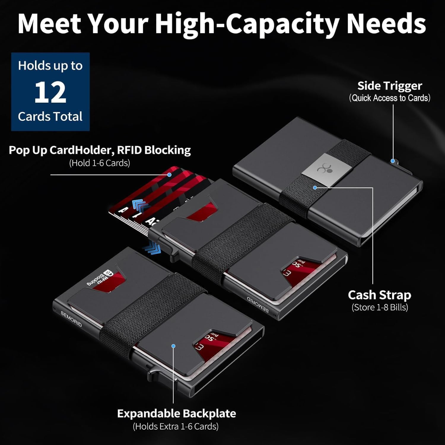 Ultra minimalist Slim Card Holder With Money Band