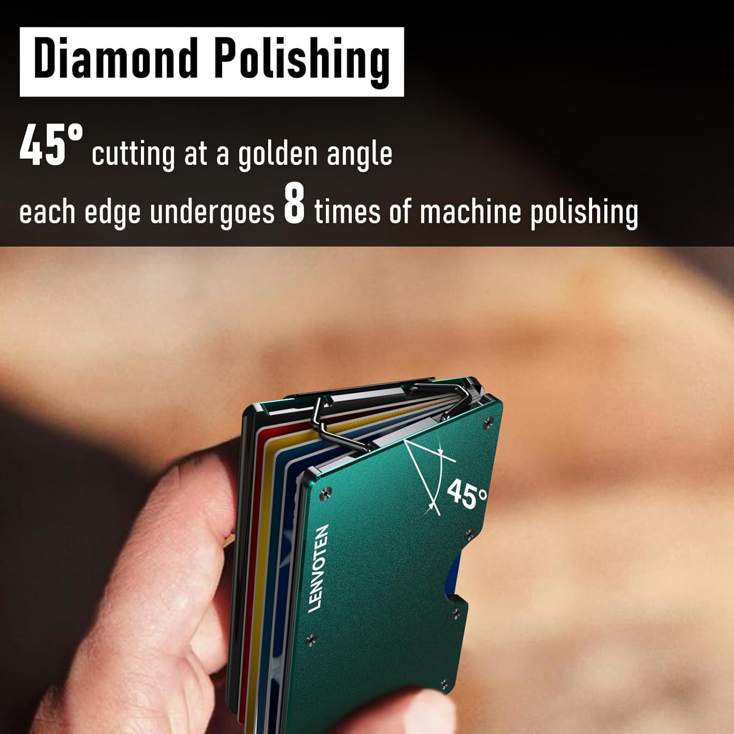 Skinny Card Holder With Money Clip Or Air Tag