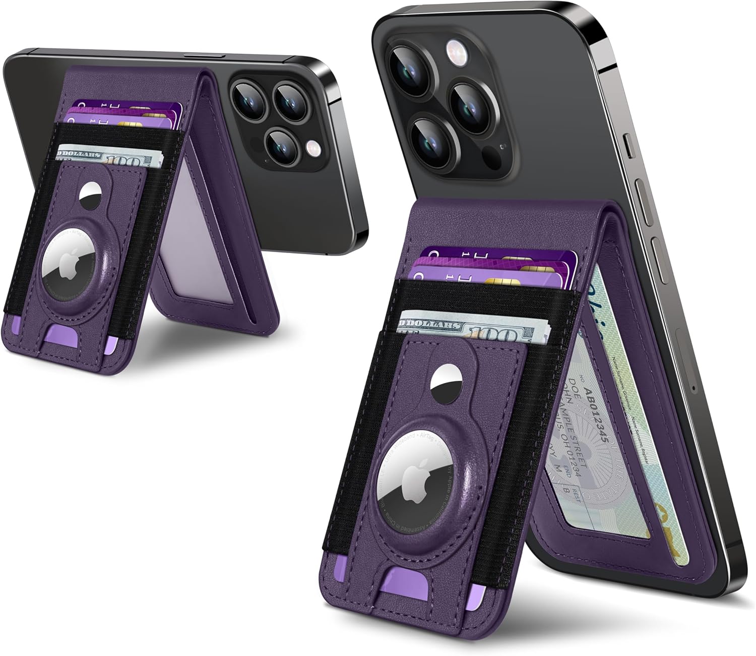 Phone Magnet Card Holder With Stand and Air Tag