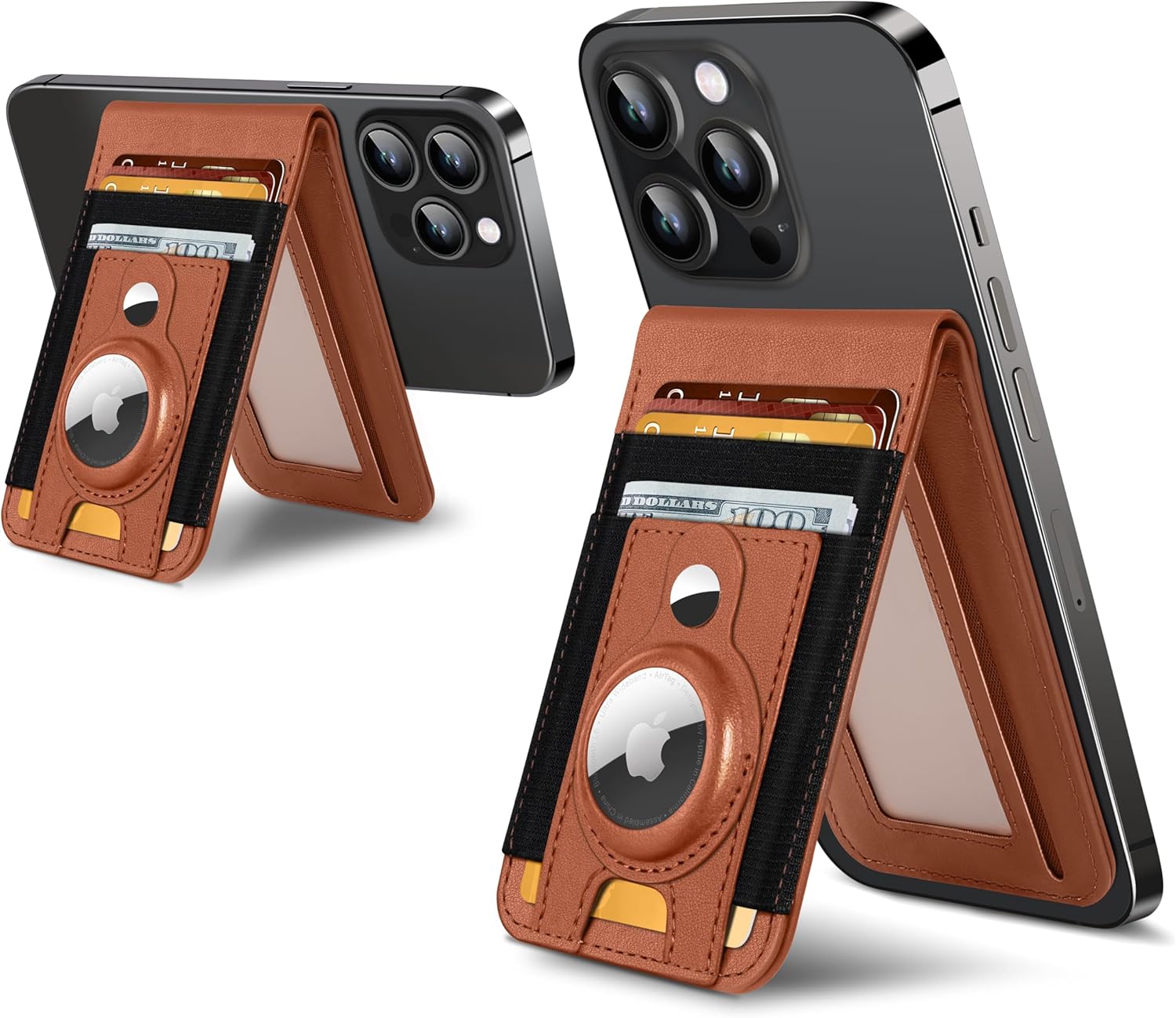 Phone Magnet Card Holder With Stand and Air Tag