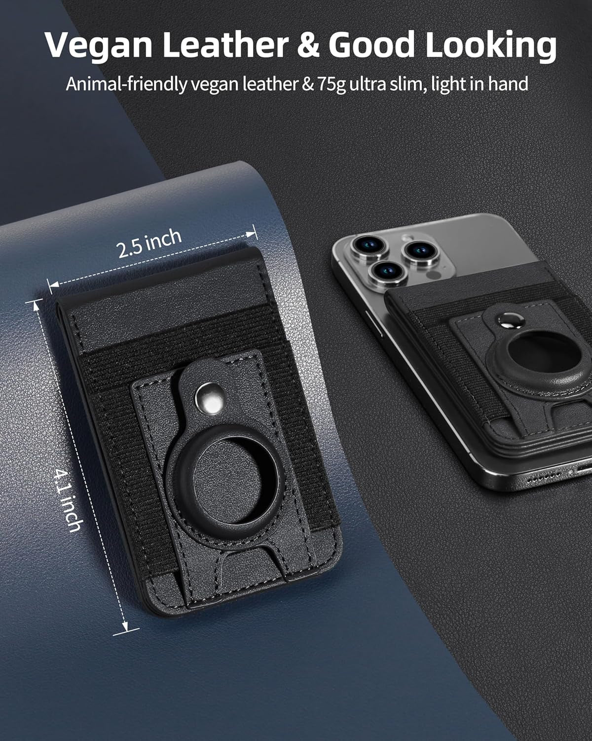 Phone Magnet Card Holder With Stand and Air Tag