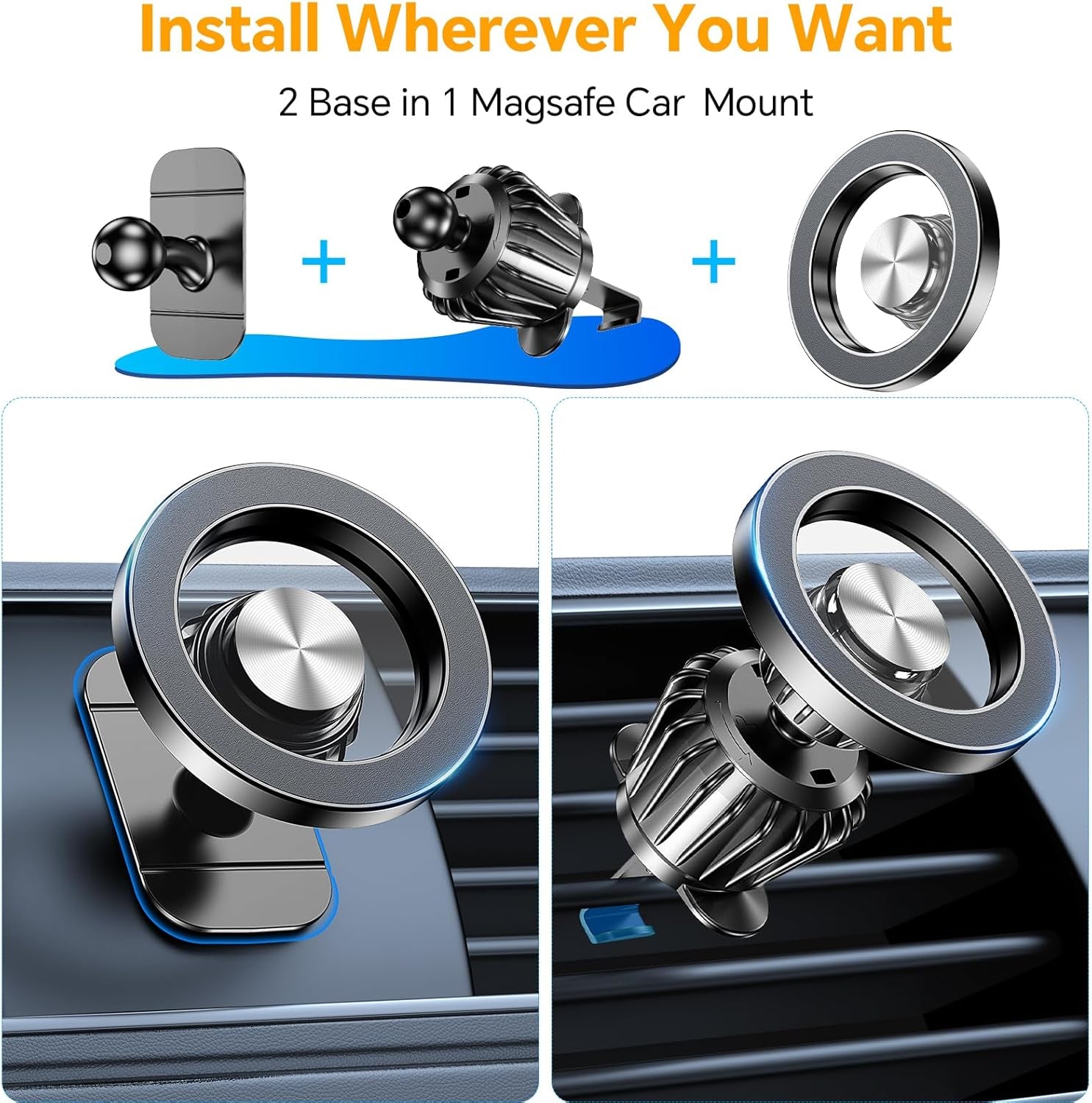 Magnetic Phone 360 Car Mount